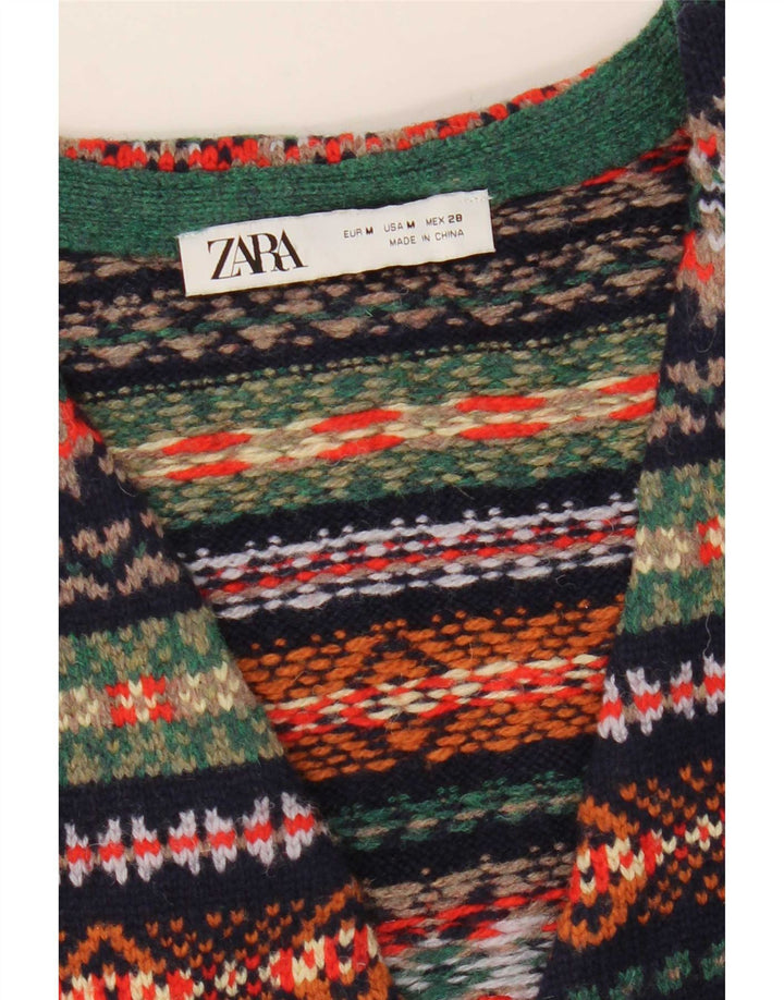 Zara Γυναικείο Γιλέκο Crop UK 12 μεσαίο πολύχρωμο μαλλί