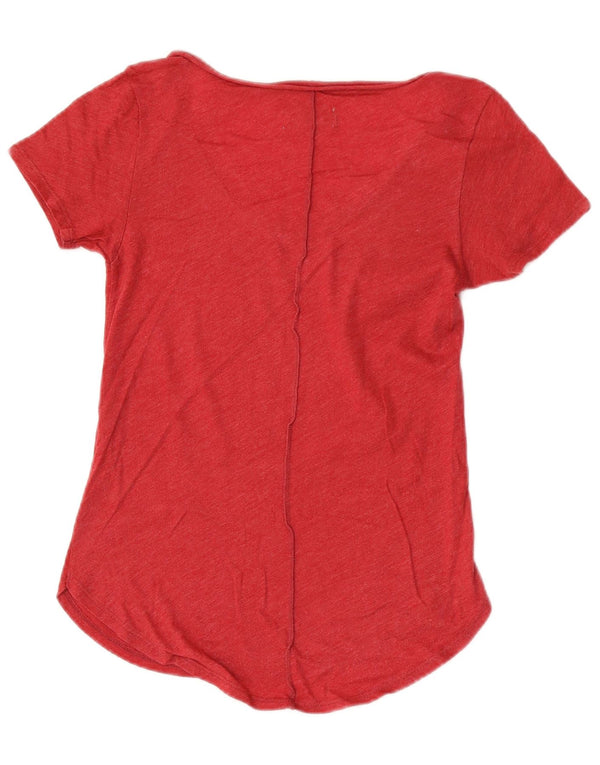 Γυναικείο γραφικό μπλουζάκι Hollister Top UK 4 XS Red
