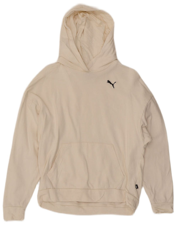 Puma Γυναικείο Hoodie Jumper UK 10 Small Beige βαμβακερό