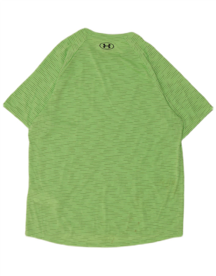 Under Armour Ανδρικό T-Shirt Top Large Green Pinstripe Polyester