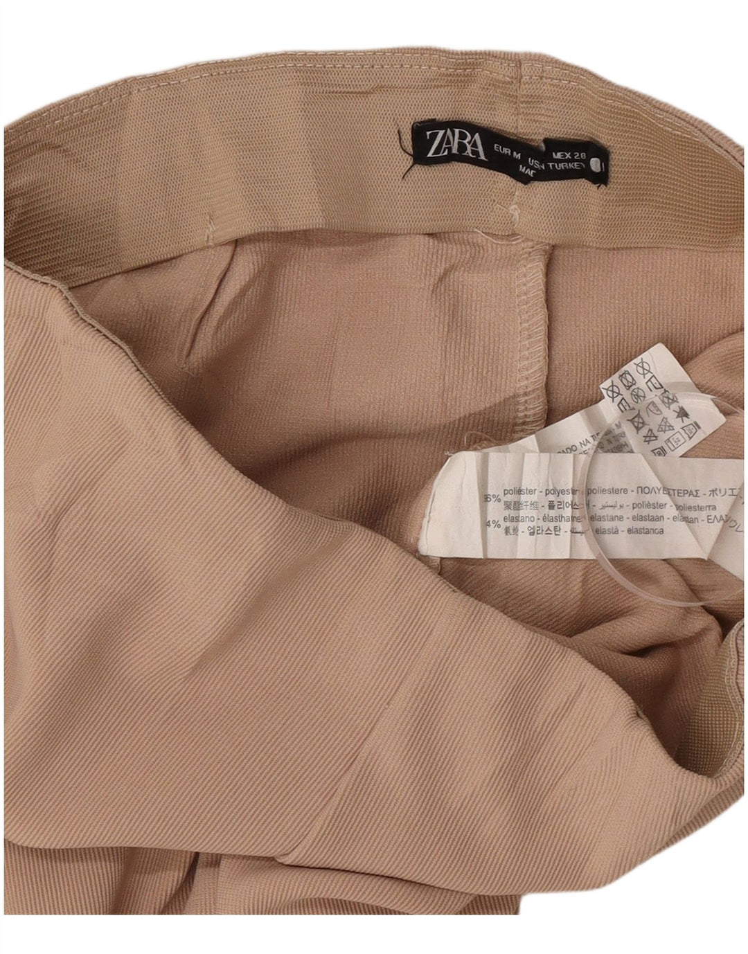 Zara Γυναικείο Κολάν Medium W28 L30 Καφέ Πολυεστέρας με ρίγες