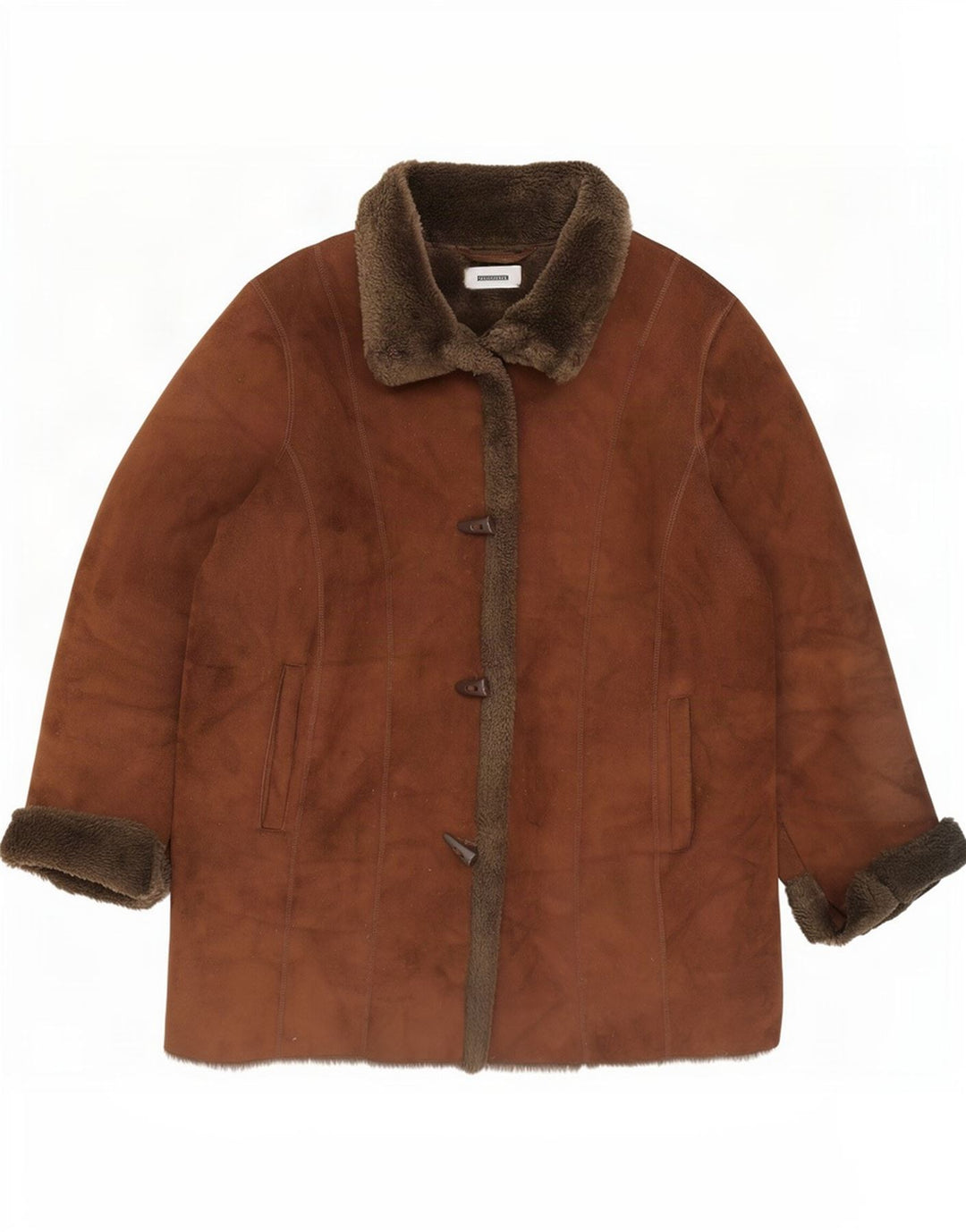 Wallis Γυναικείο Oversized Sherpa Πανωφόρι UK 16 Large Brown Ακρυλικό