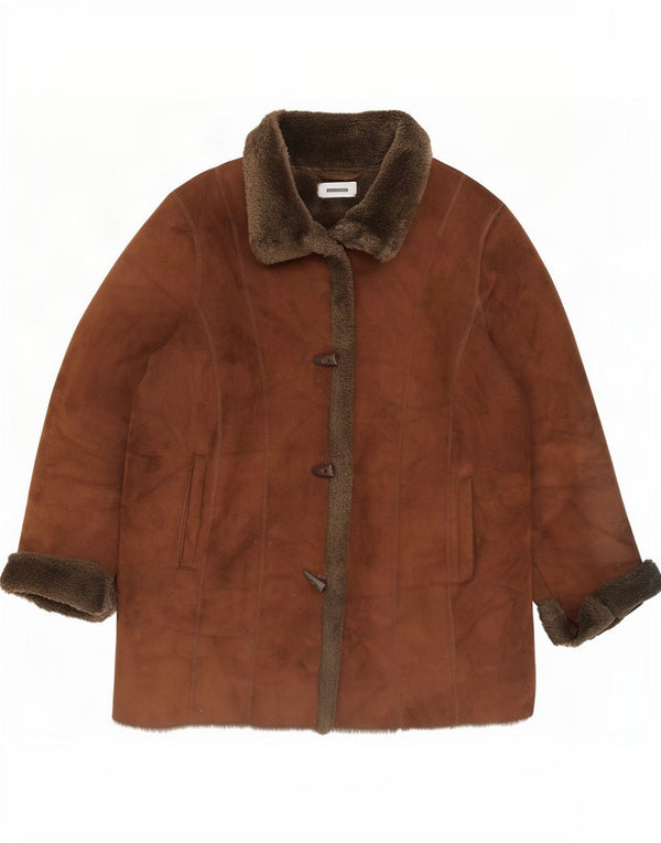Wallis Γυναικείο Oversized Sherpa Πανωφόρι UK 16 Large Brown Ακρυλικό