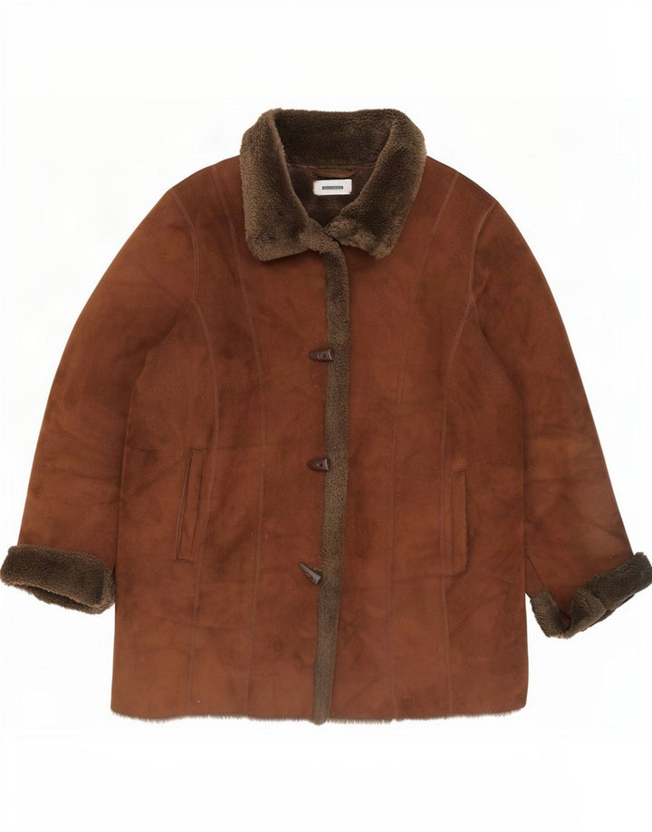 Wallis Γυναικείο Oversized Sherpa Πανωφόρι UK 16 Large Brown Ακρυλικό