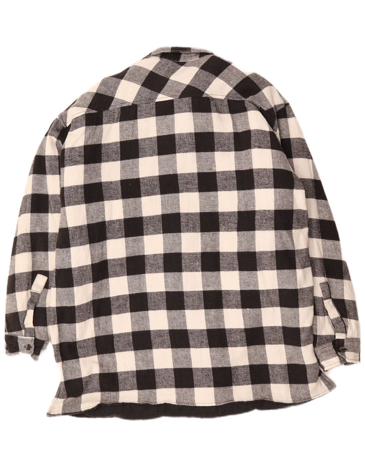 Ανδρικό φανελένιο πουκάμισο VINTAGE 3XL Μαύρο βαμβακερό Gingham