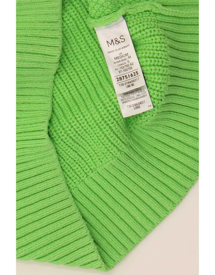 Marks & Spencer Γυναικείο πουλόβερ Crop Crew Neck Jumper UK 14 Medium Green