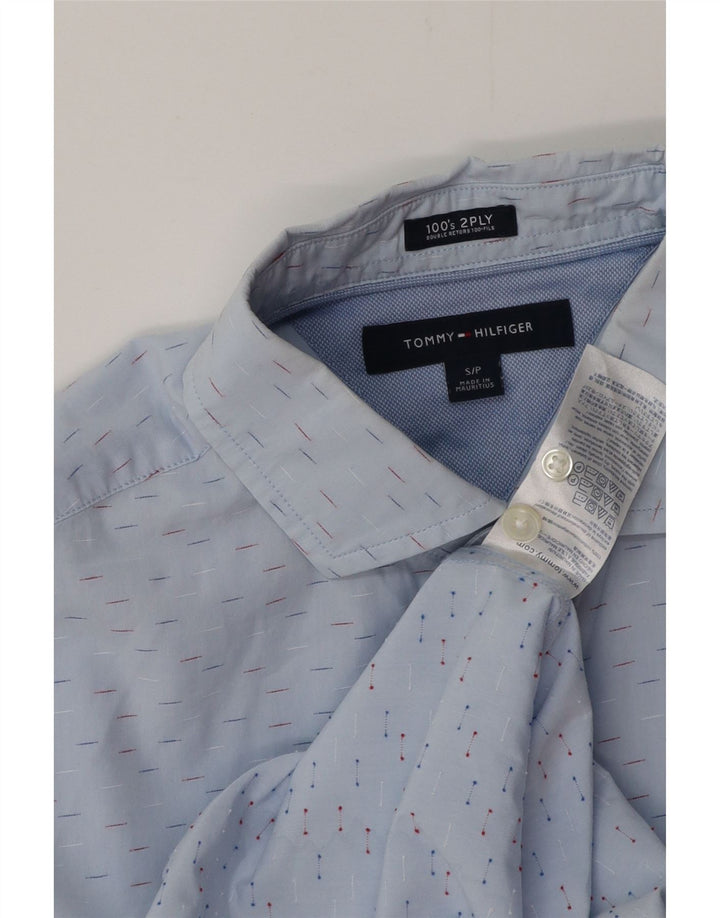 TOMMY HILFIGER Ανδρικό πουκάμισο από βαμβακερό μικρό μπλε φλύκταινο