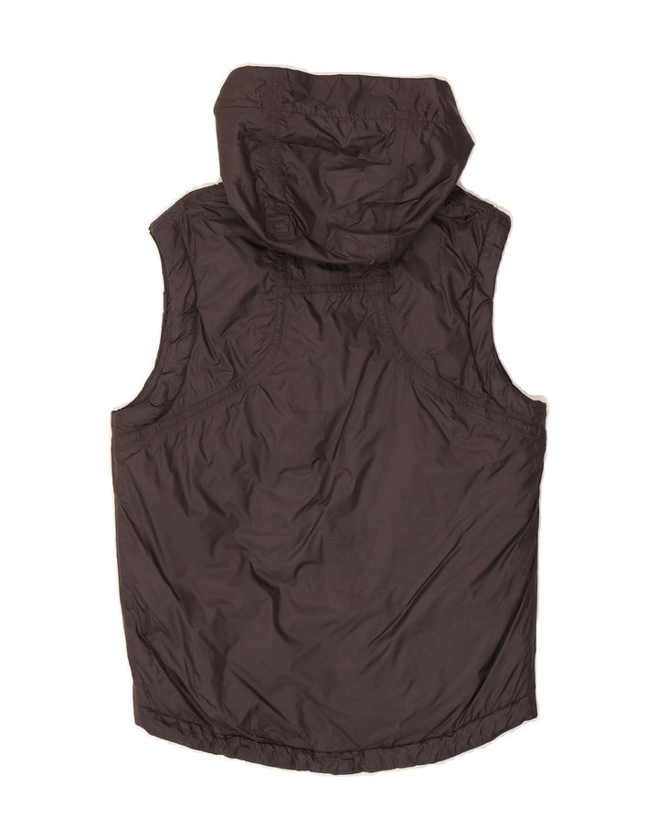 K-WAY Mens Hooded Gilet UK 36 Small Grey Polyamide Vintage K-Way and Second-Hand K-Way from Messina Hembry 