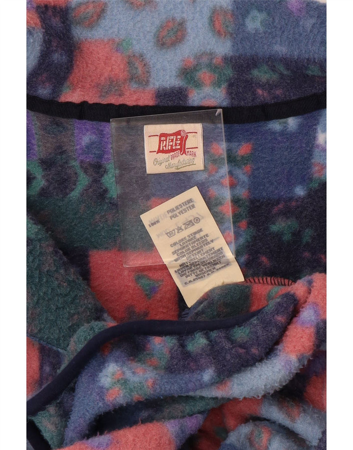 Rifle Ανδρικό κουμπιά Fleece Jumper XL Πολύχρωμο Patchwork Πολυεστέρας