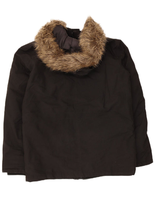 Jack & Jones Ανδρικό μπουφάν με κουκούλα UK 36 Small Black Polyester