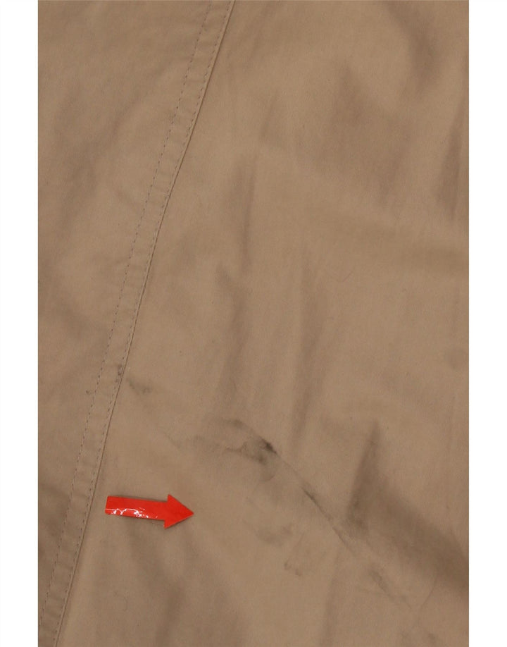 Vintage Γυναικεία Σαββατοκύριακο oversized καμπαρντίνα UK 8 Μικρό μπεζ βαμβακερό