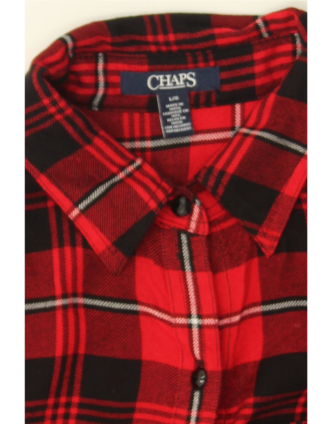 CHAPS Womens Flannel Shirt UK 16 Large Red Check Viscose Vintage Chaps and Second-Hand Chaps from Messina Hembry 