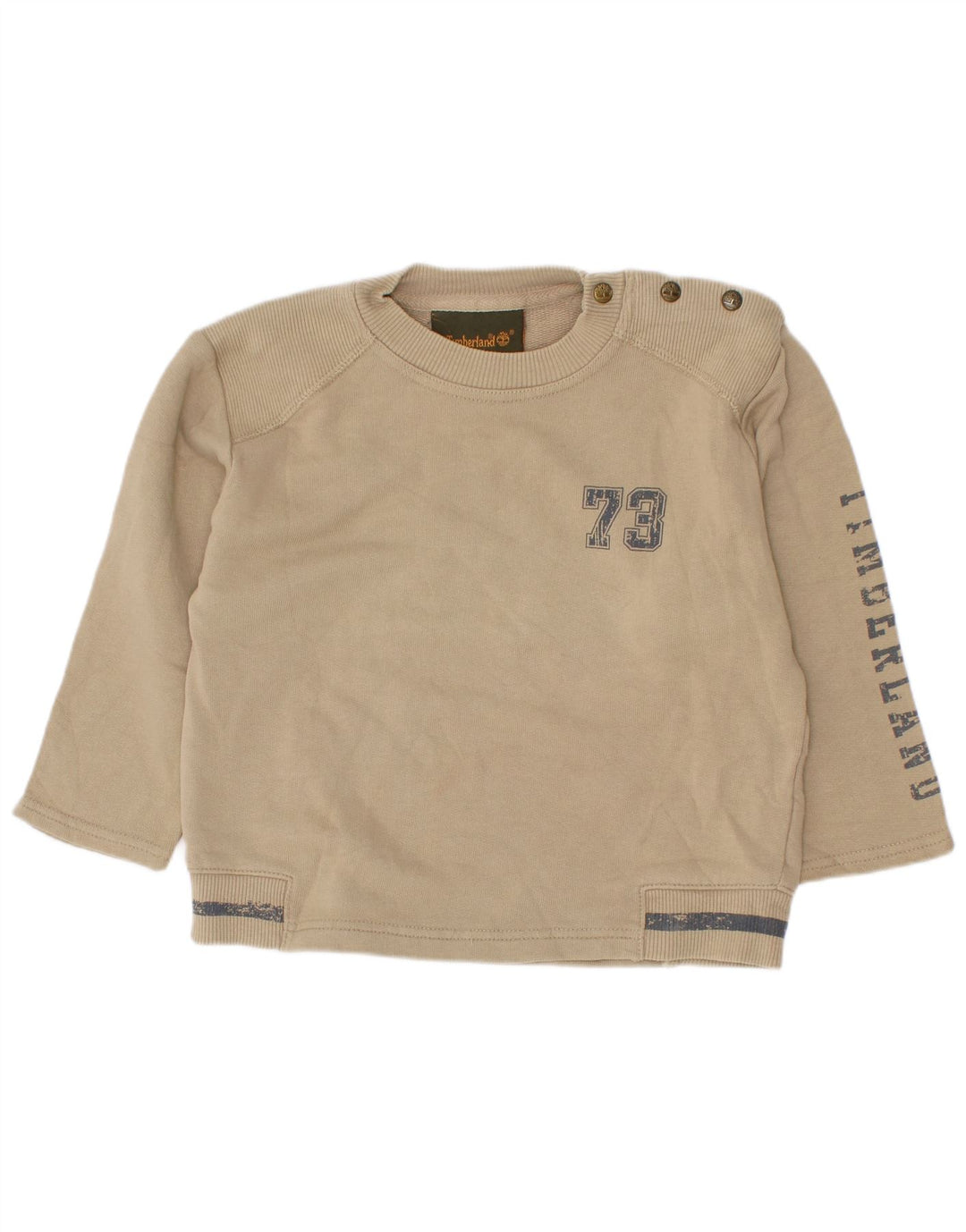 Γραφικό Φούτερ Timberland Boys Jumper 2-3 ετών Μπεζ βαμβακερό