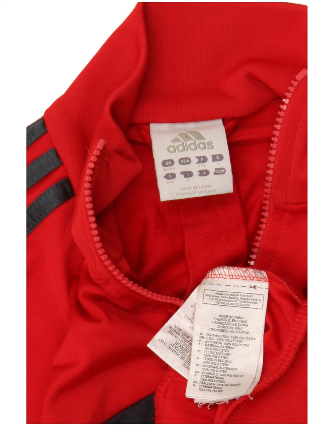 Ανδρική φόρμα ADIDAS Top Jacket UK 38/40 Μεσαίο κόκκινο χρώμα πολυεστέρα