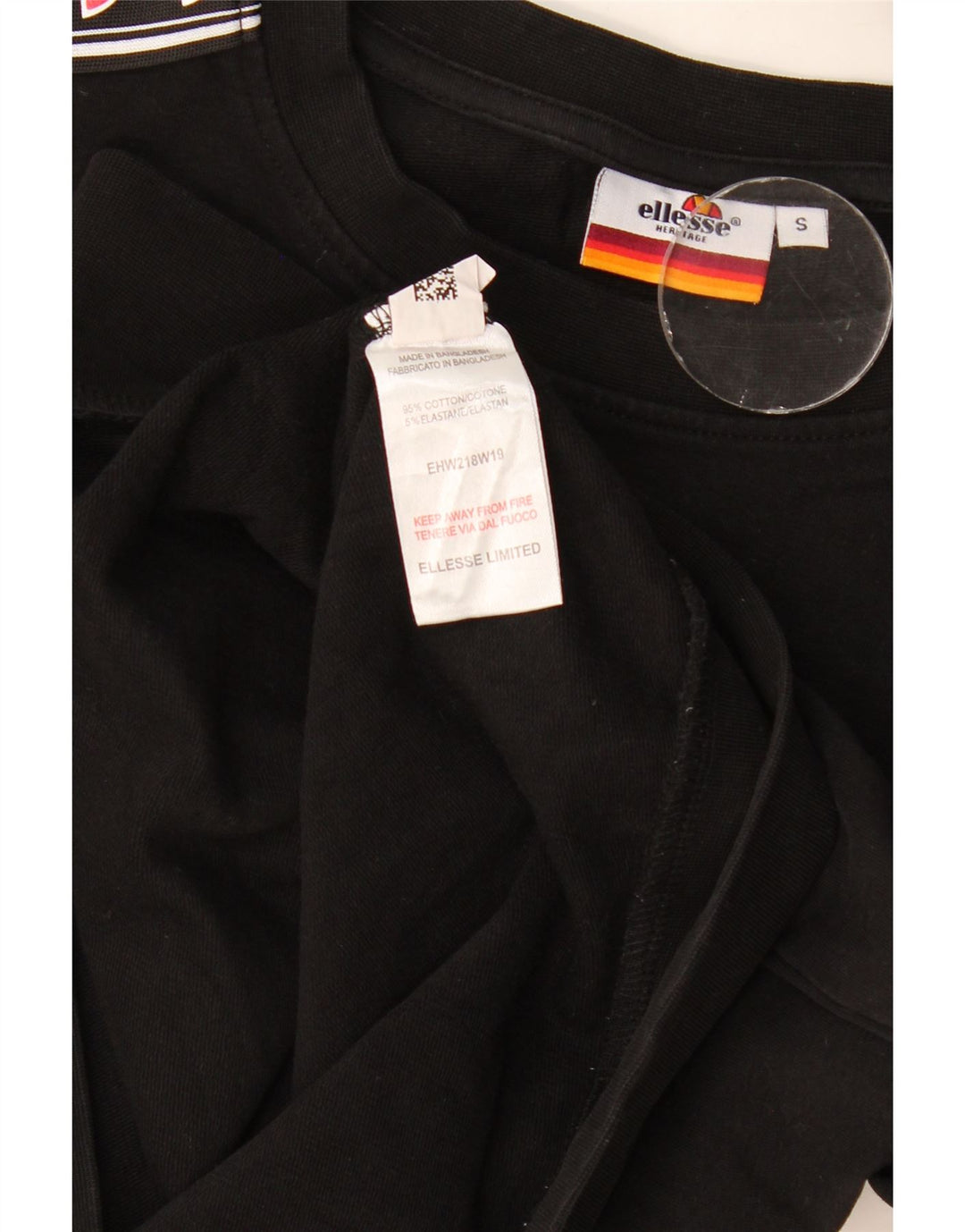 Ανδρικό γραφικό φούτερ Ellesse Heritage Jumper Small Black Colourblock