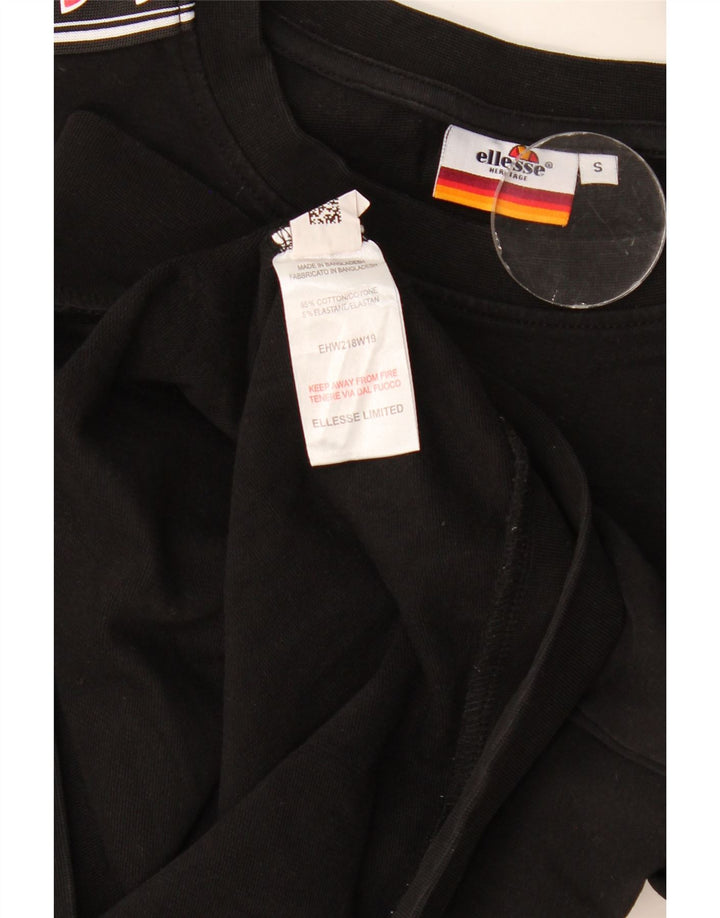Ανδρικό γραφικό φούτερ Ellesse Heritage Jumper Small Black Colourblock