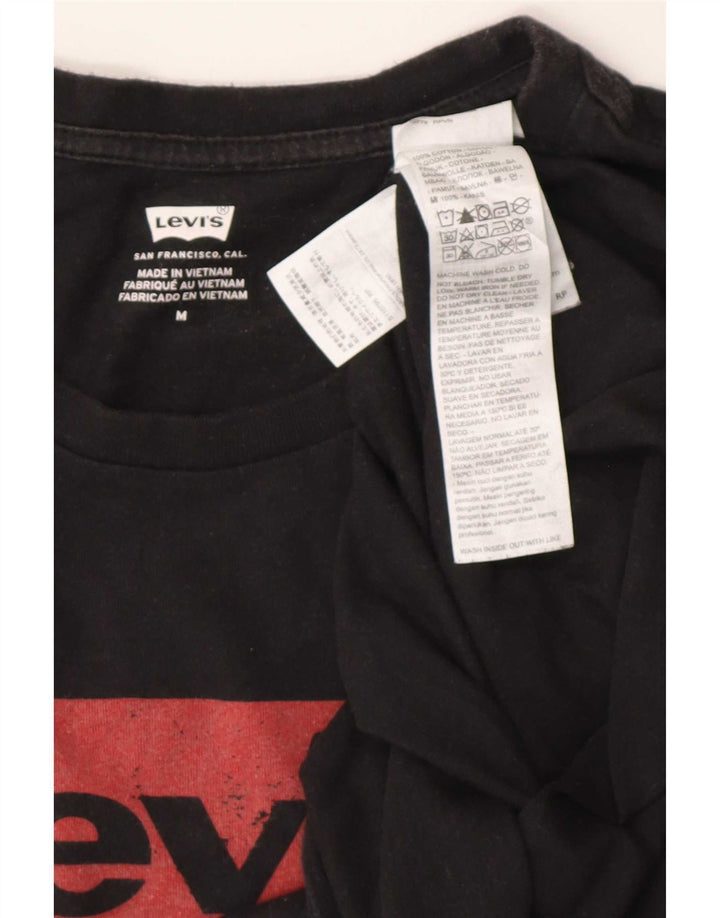 Ανδρικό γραφικό T-Shirt Levi's Top Μεσαίο μαύρο βαμβακερό