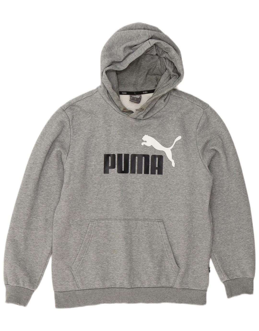 Ανδρικό γραφικό κουκούλα Puma, βαμβακερό μεσαίο γκρι