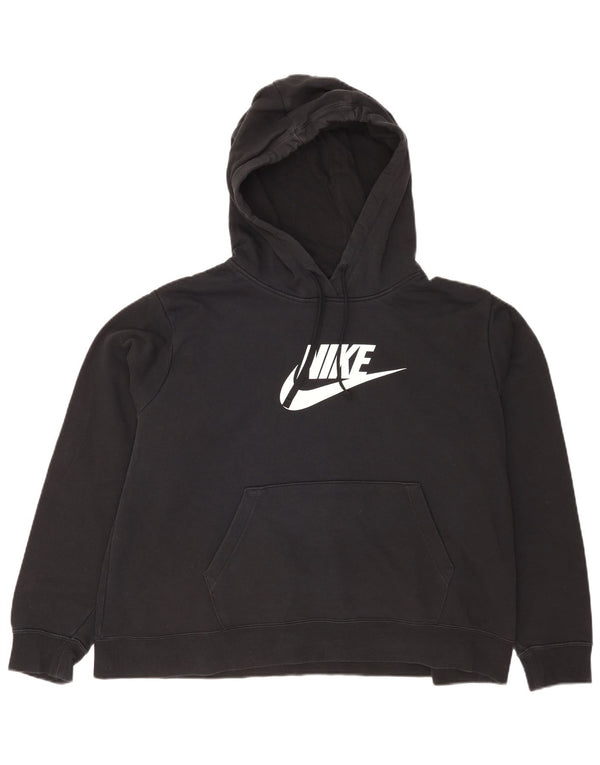 Γυναικεία γραφικά υπερμεγέθη κουκούλα Nike UK 18 XL Navy Blue Cotton