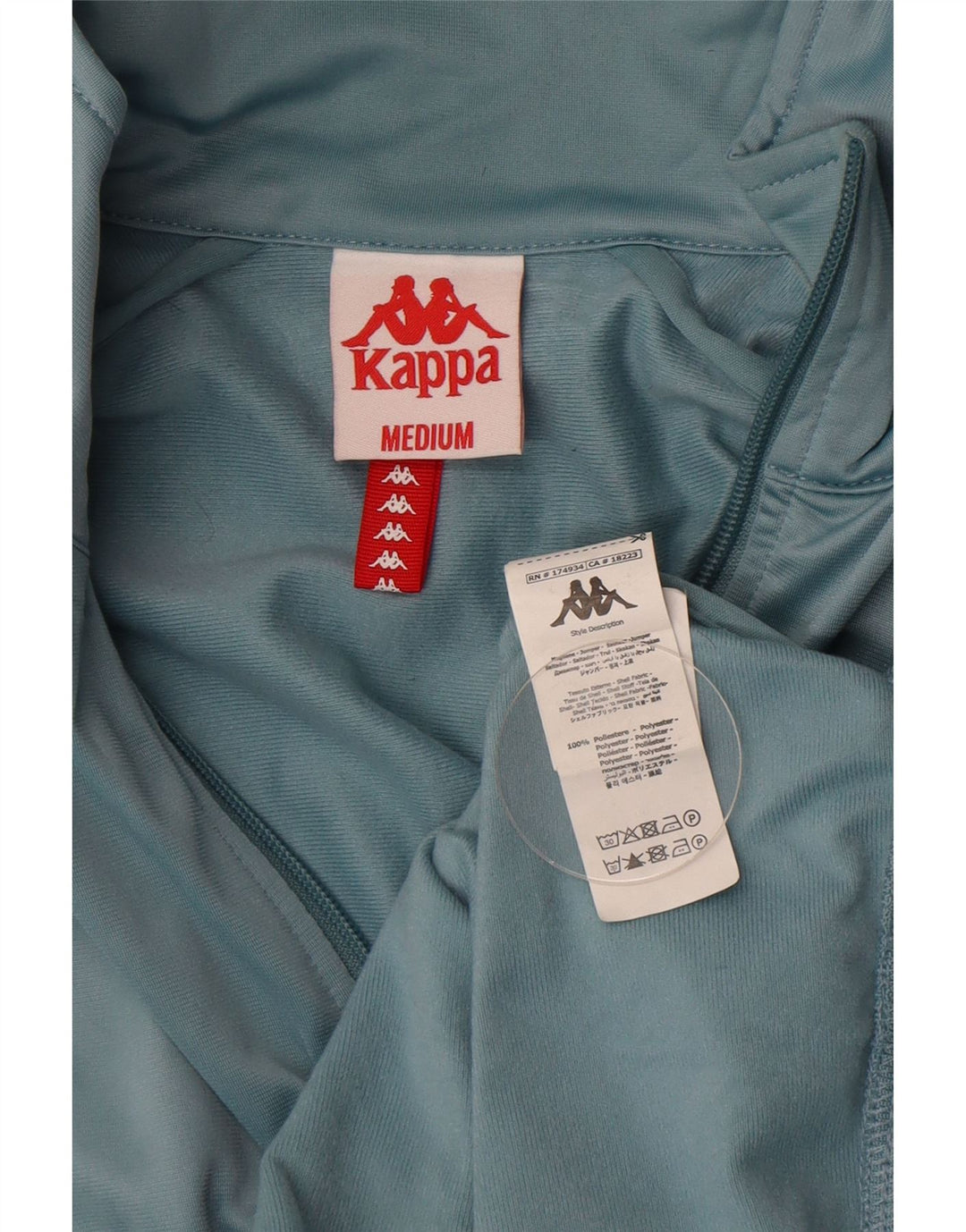 Ανδρική φόρμα γραφικής φόρμας Kappa Top Jacket μεσαίου μπλε χρώματος πολυεστέρας