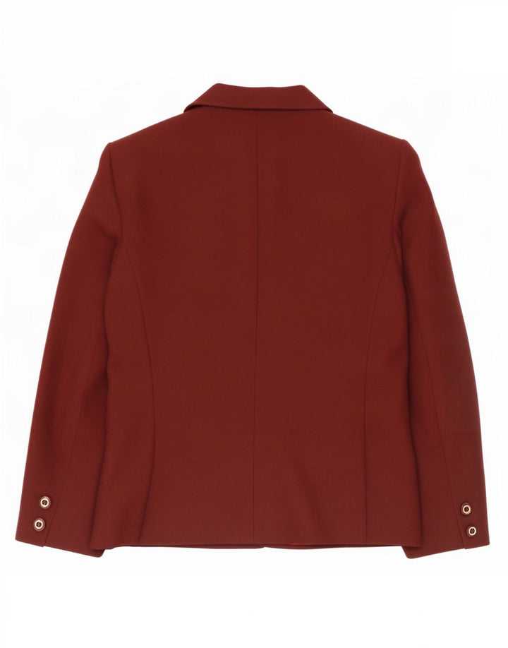 El Encore Γυναικείο σακάκι με 3 κουμπιά UK 14 Medium Burgundy Polyester