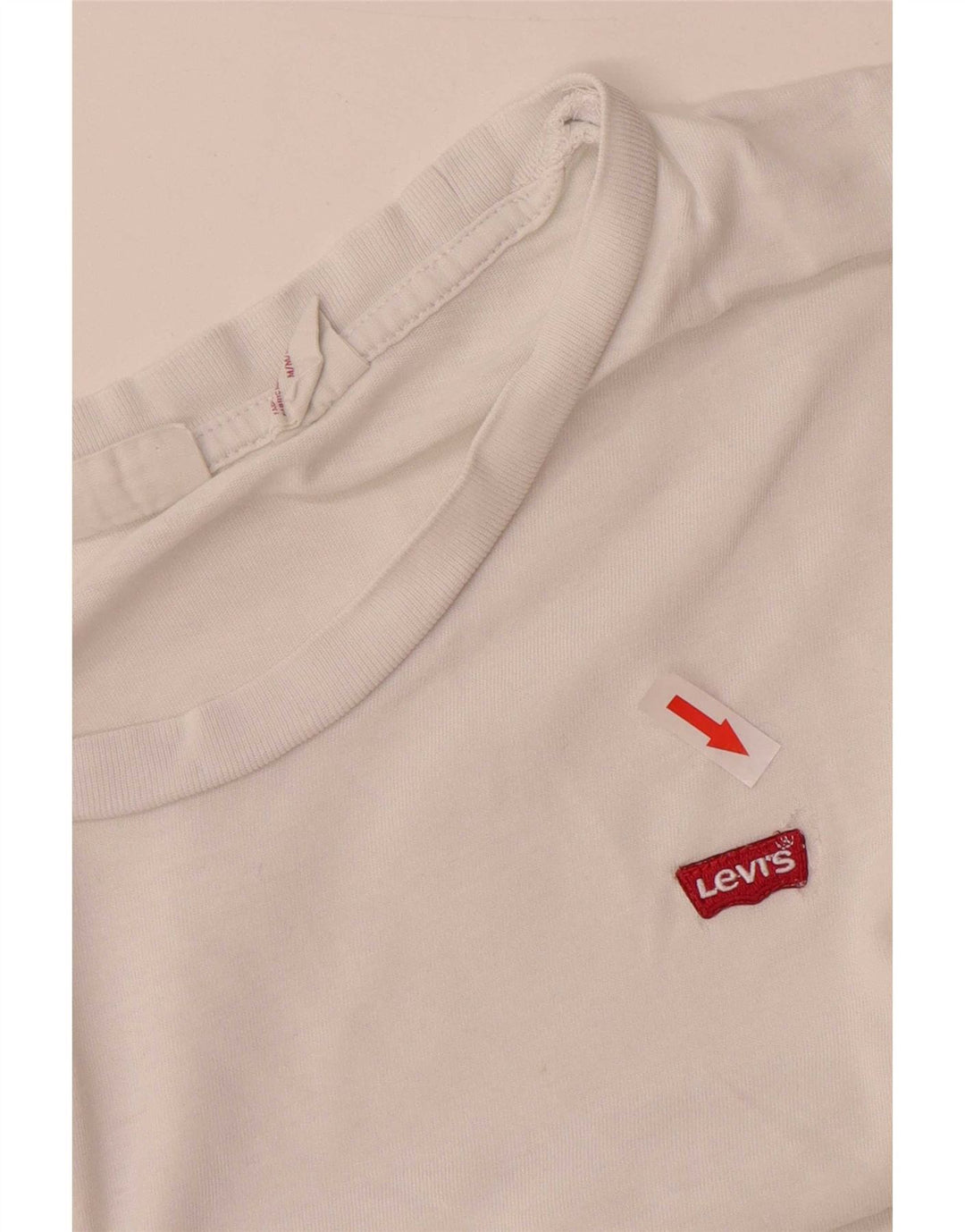 Γυναικείο T-Shirt Levi's Top UK 14 μεσαίο λευκό βαμβακερό