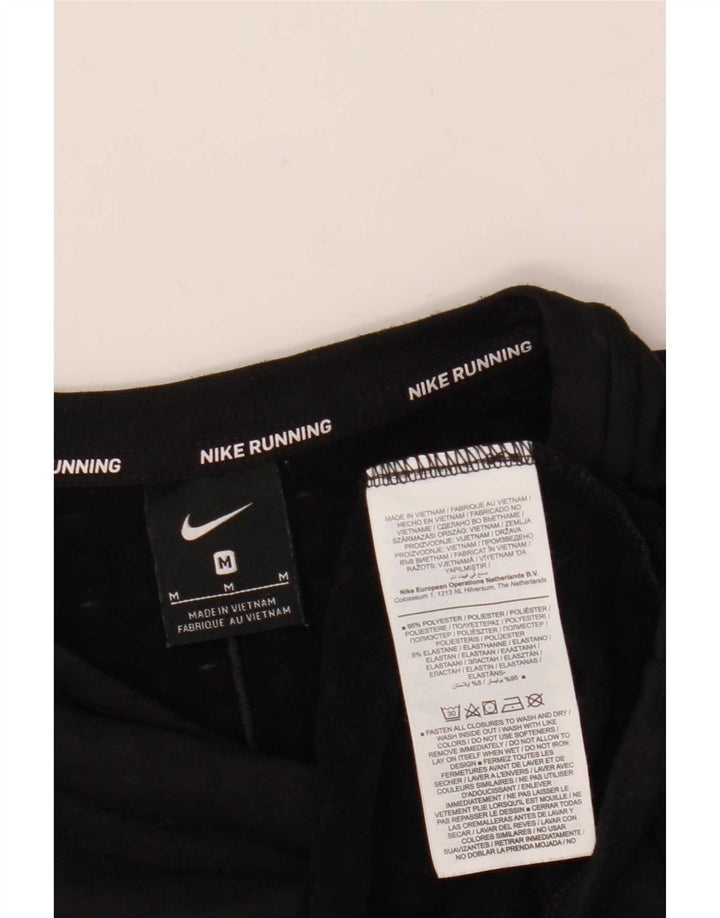 Ανδρική μπλούζα για τρέξιμο Nike με μακρυμάνικο μεσαίο μαύρο πολυεστέρα