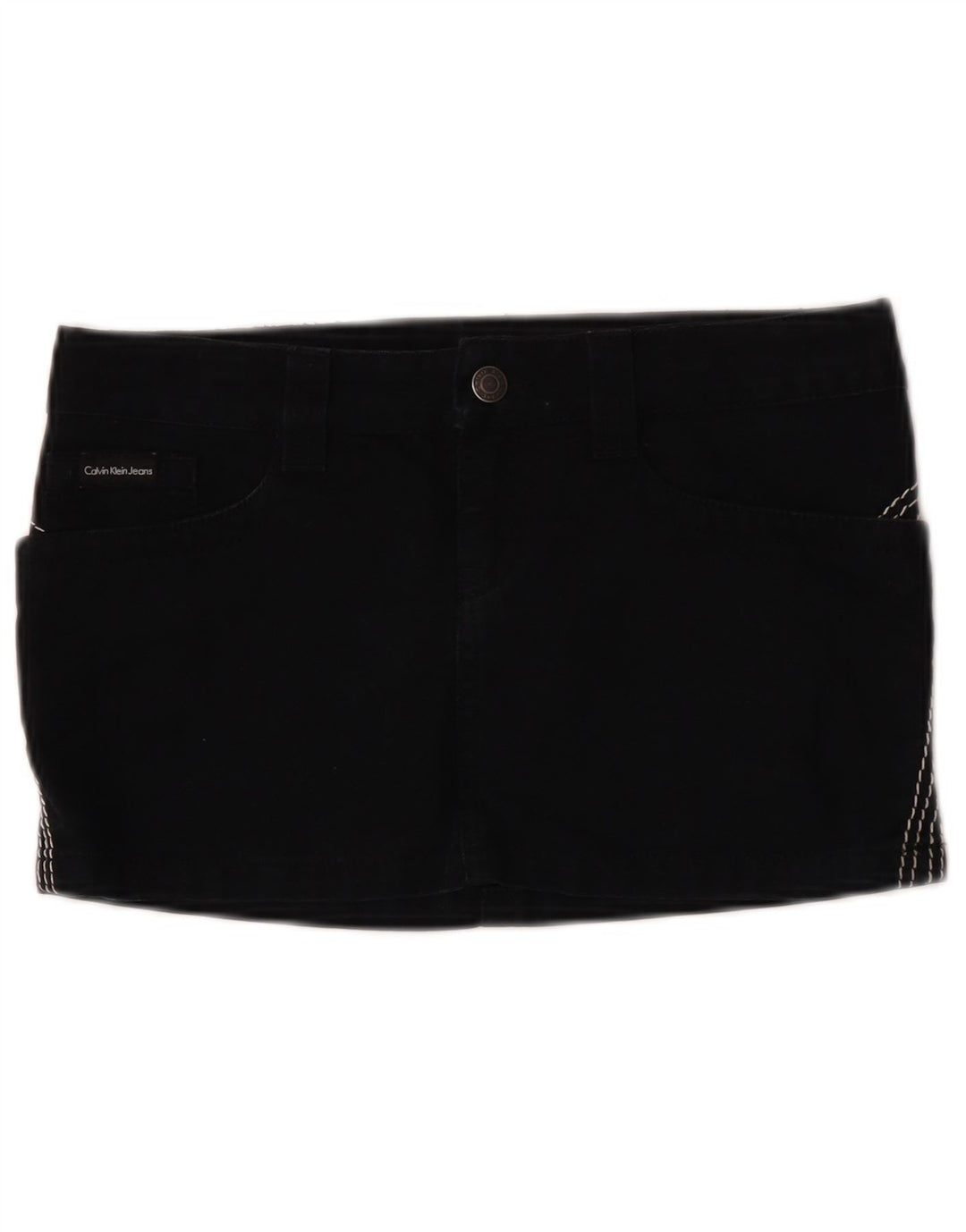 Γυναικεία Μίνι Τζιν Φούστα Calvin Klein W26 Μικρή Μαύρη Βαμβακερή