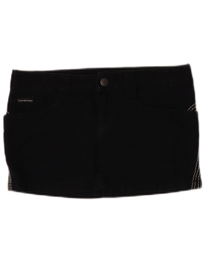 Γυναικεία Μίνι Τζιν Φούστα Calvin Klein W26 Μικρή Μαύρη Βαμβακερή