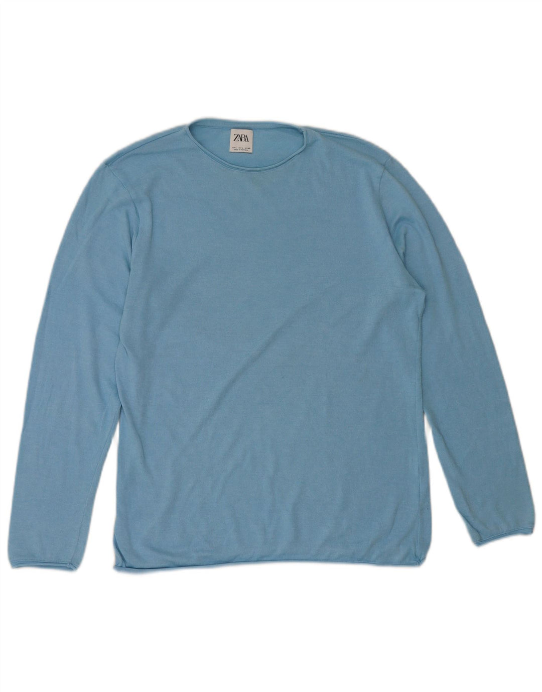 Ανδρικό πουλόβερ Zara Crew Neck Jumper Large Blue