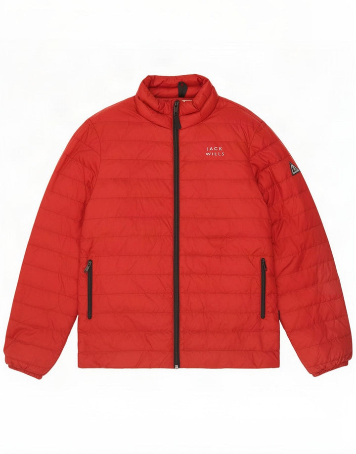 Jack Wills Ανδρικό μπουφάν με επένδυση UK 38 Medium Red Polyamide