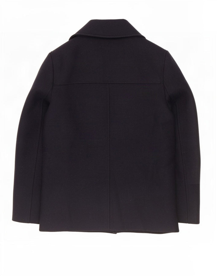 John Lewis Γυναικείο παλτό μπιζελιού UK 8 Small Navy Blue Wool