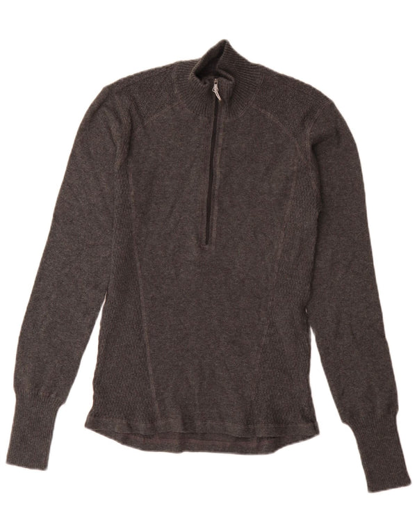 Ανδρικό πουλόβερ με φερμουάρ Eddie Bauer Μικρό γκρι βαμβακερό