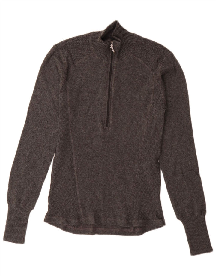 Ανδρικό πουλόβερ με φερμουάρ Eddie Bauer Μικρό γκρι βαμβακερό