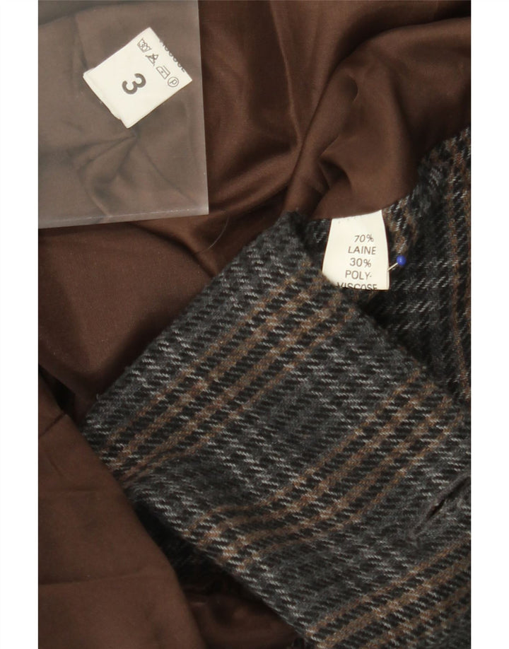 VINTAGE Ανδρικό Longline Blazer Jacket UK 40 Large Grey Houndstooth