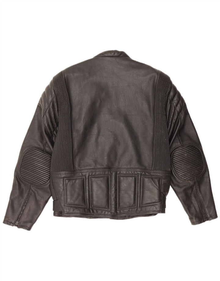Vintage Ανδρικό Δερμάτινο Μπουφάν Biker UK 36 Small Black Leather