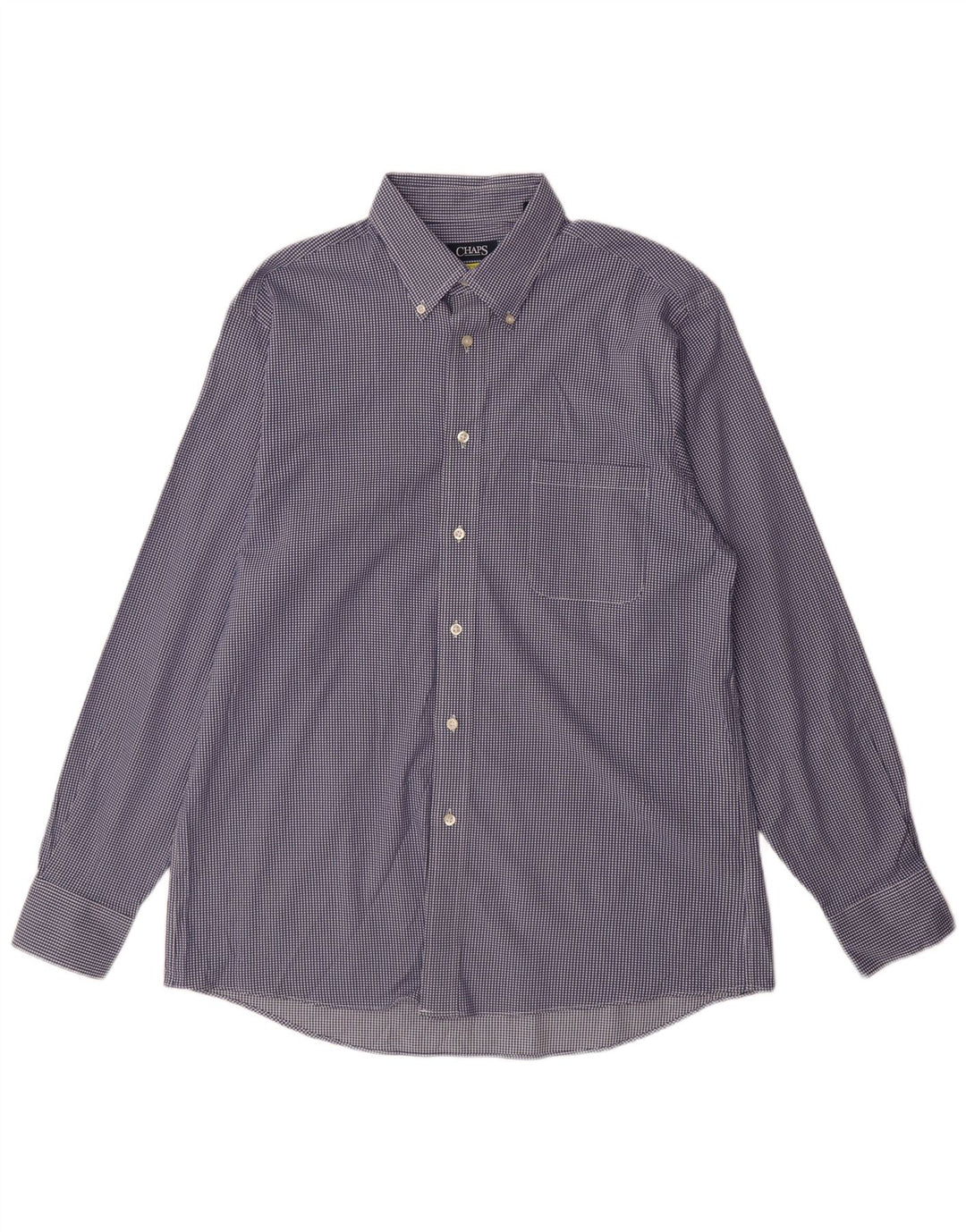 Ανδρικό πουκάμισο Chaps Regular Fit Size 16 1/2 Large Blue Gingham Cotton