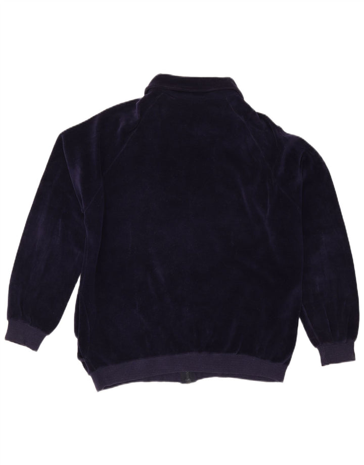 Γυναικεία αθλητική φόρμα VINTAGE Top Jacket UK 16 Large Navy Blue Cotton