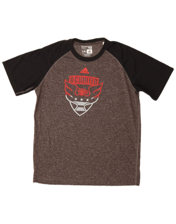 Ανδρικό γραφικό T-Shirt Adidas Top Large Grey Colourblock