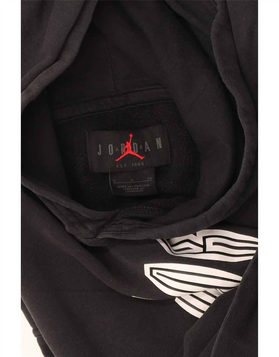 Ανδρικά γραφικά κουκούλα Jordan Small Black