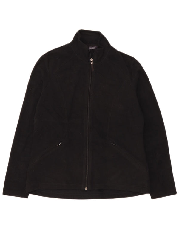 Marks & Spencer Γυναικείο Fleece Jacket UK 12 Medium Black Polyester