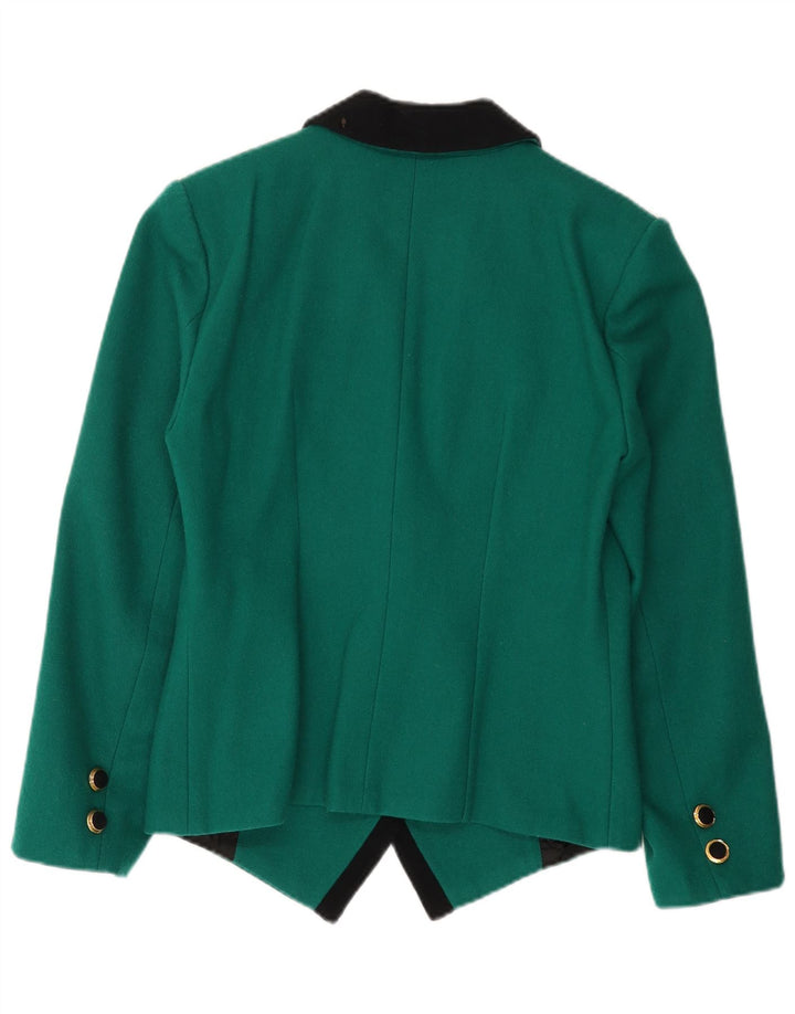 Vintage γυναικείο διπλό μπουφάν σακάκι UK 14 Medium Green