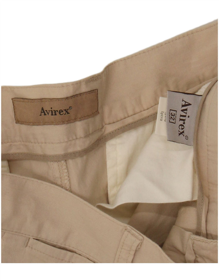 Ανδρικό ίσιο παντελόνι Chino AVIREX W32 L31 Μπεζ βαμβακερό