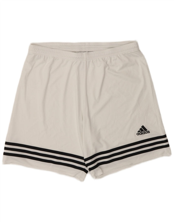 Ανδρικό σορτς Adidas Climalite Sport μεγάλο λευκό πολυεστέρα