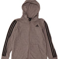 ADIDAS Boys Zip Hoodie πουλόβερ 11-12 ετών Γκρι
