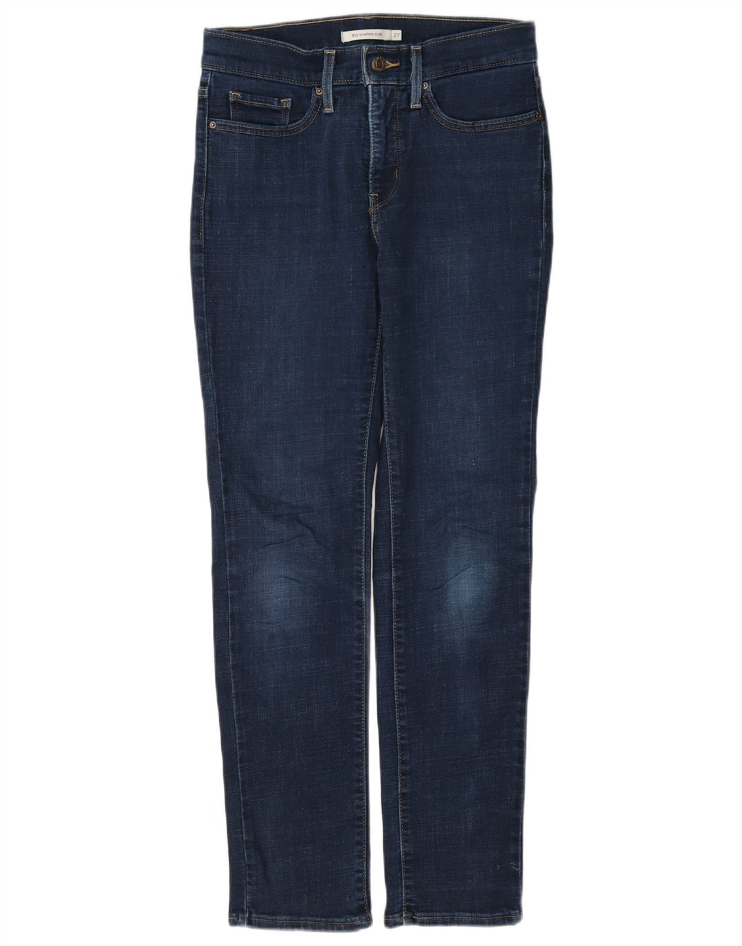 Levi's Womens 312 Shaping Slim Jeans W27 L30 Navy Blue Cotton