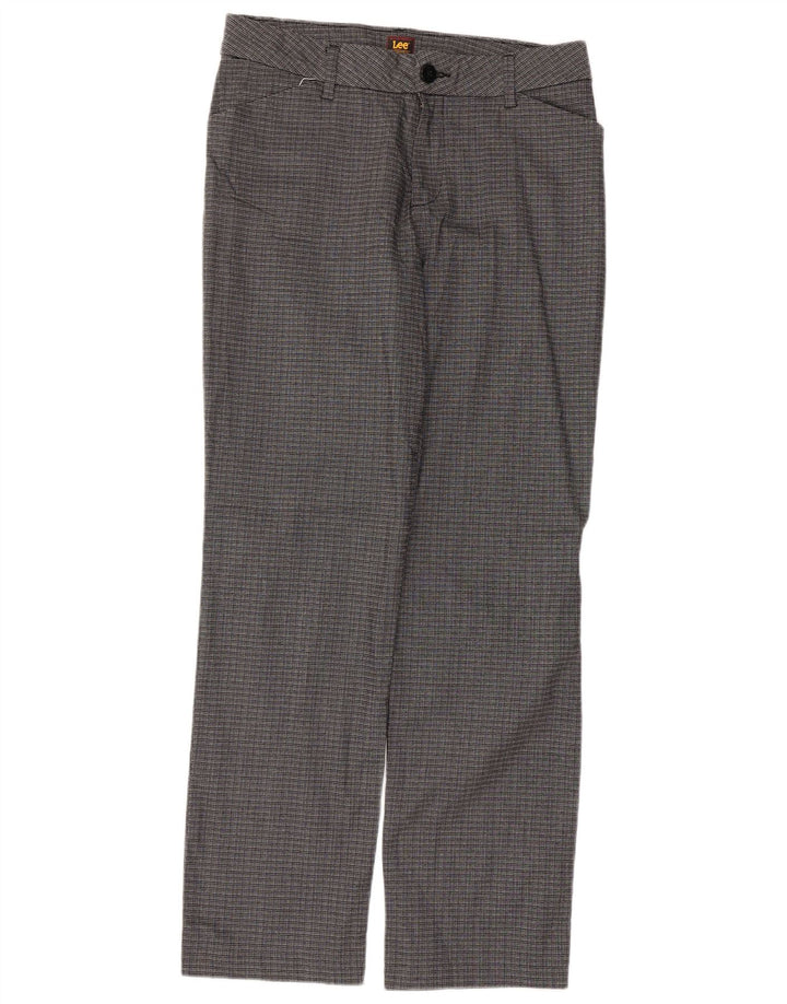 Lee Γυναικείο ίσιο casual παντελόνι US 8 Medium W34 L31 Grey Check