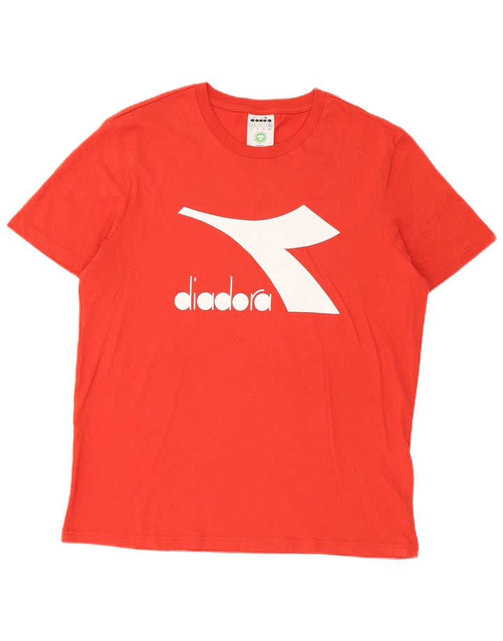 Ανδρικό γραφικό T-Shirt Diadora Top Μεσαίο πορτοκαλί βαμβακερό