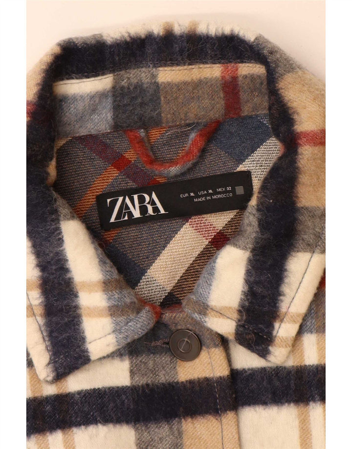 Zara γυναικείο πουκάμισο φανέλα ξυλοκόπου UK 18 XL πολύχρωμο