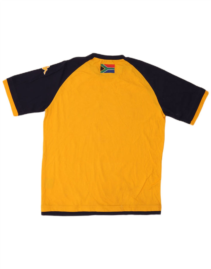 Ανδρικό γραφικό T-shirt KAPPA Top Large Yellow Colourblock Βαμβακερό